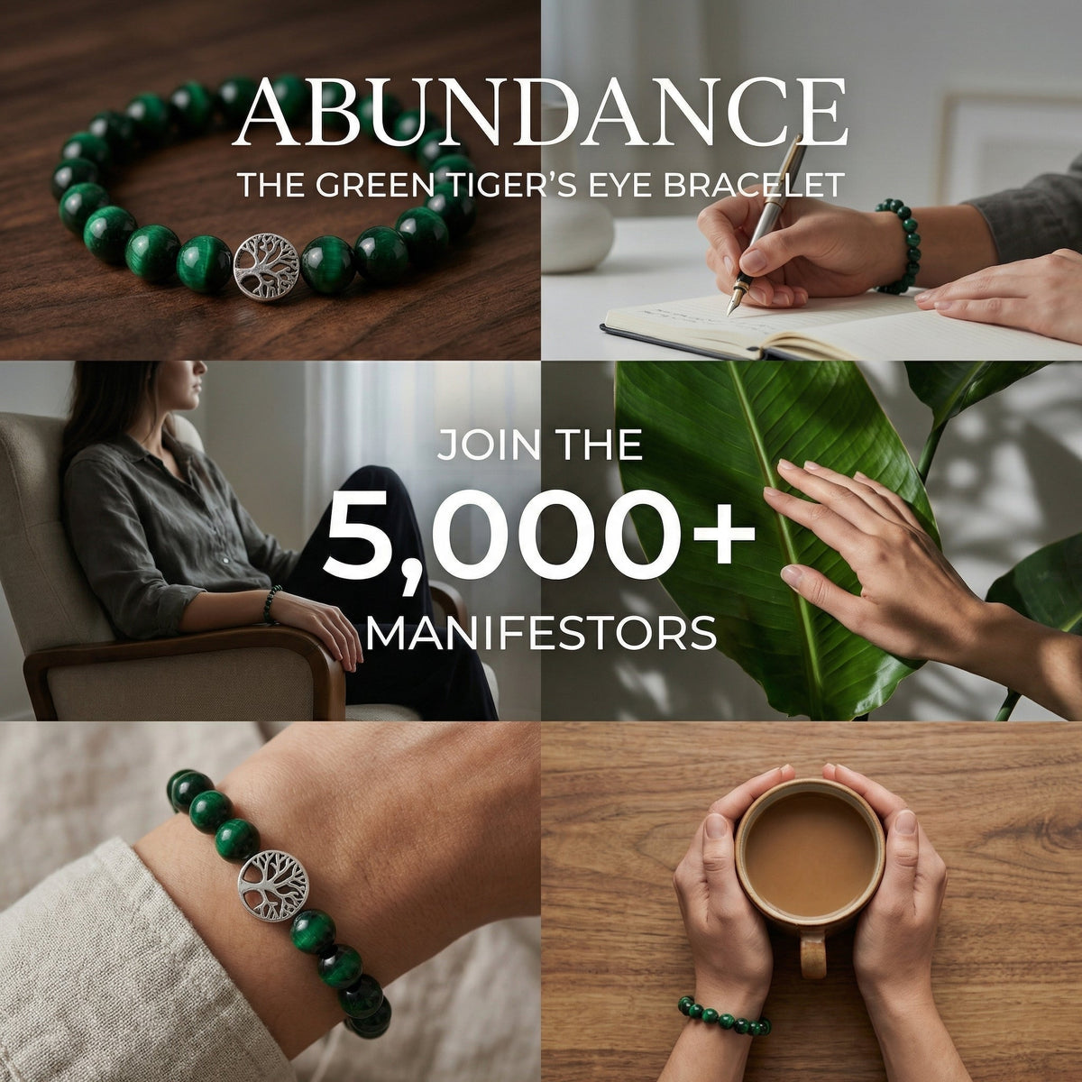 The Abundance Bracelet - Green Tigers Eye Mi Chakra