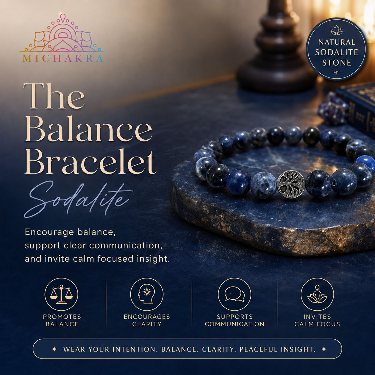 The Balance Bracelet - Sodalite Mi Chakra