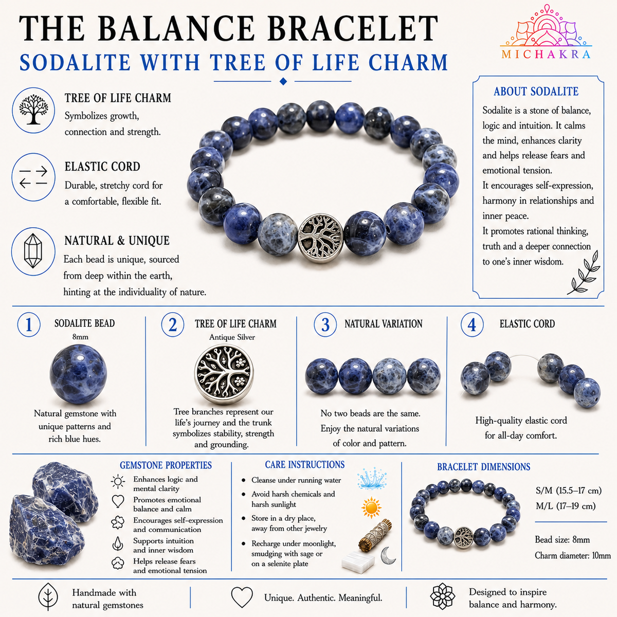 The Balance Bracelet - Sodalite Mi Chakra