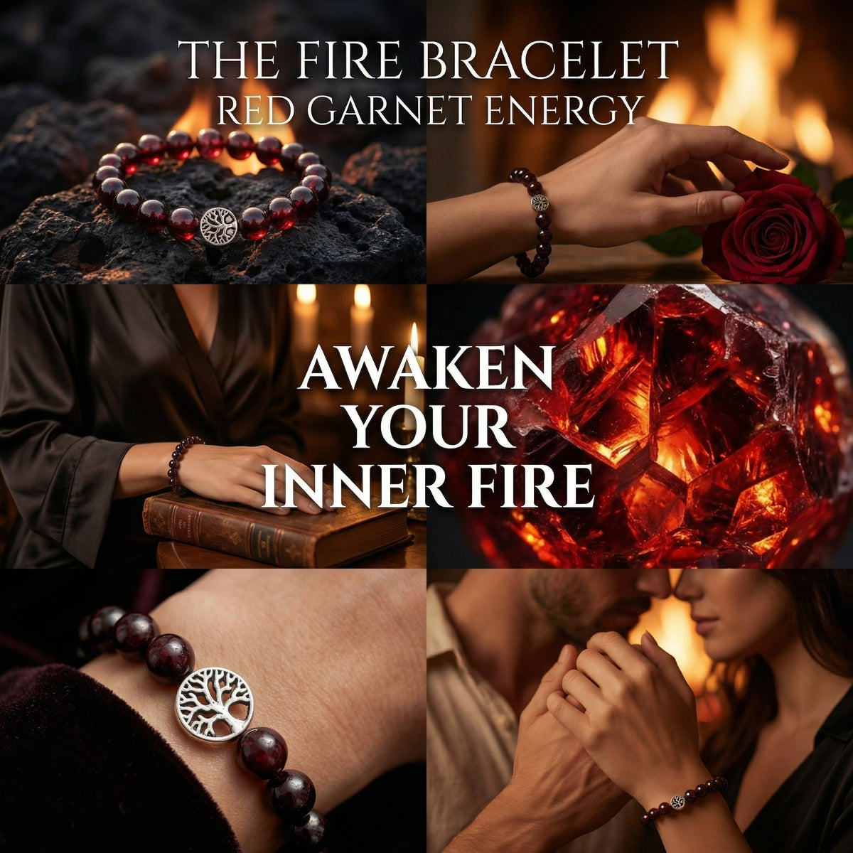 The Fire Bracelet - Red Garnet Mi Chakra