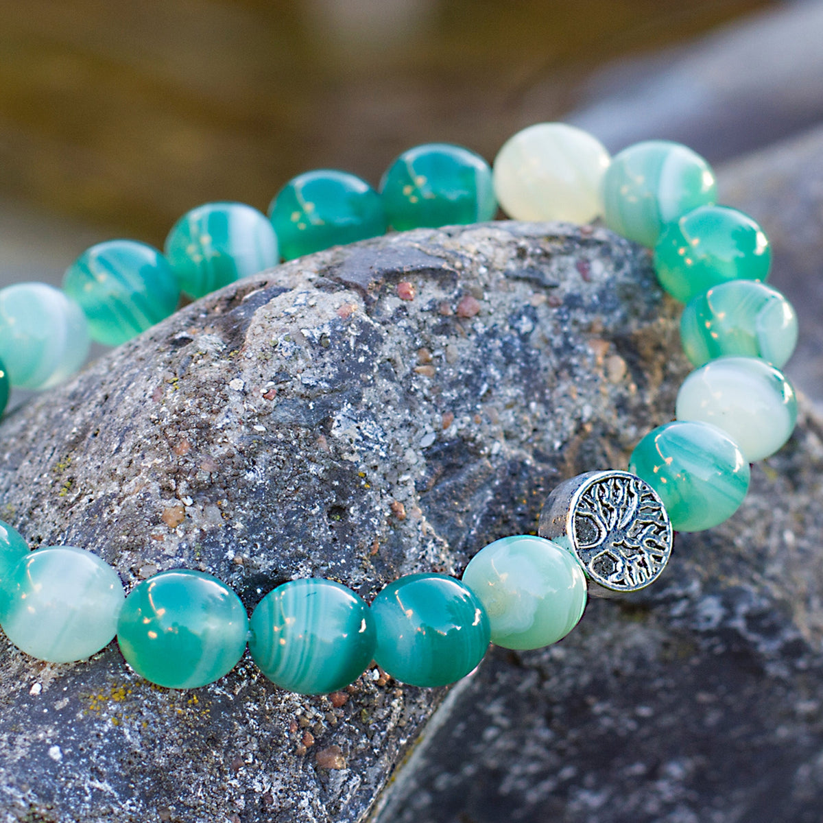 The Harmony Bracelet - Green Agate Mi Chakra