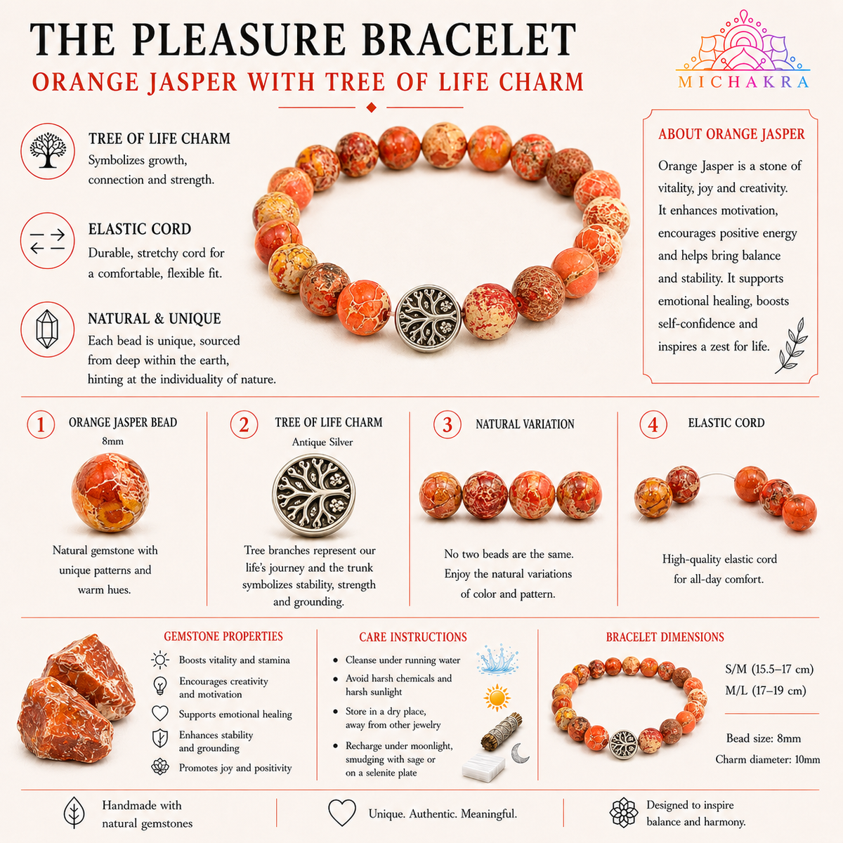 The Pleasure Bracelet - Orange Jasper Mi Chakra
