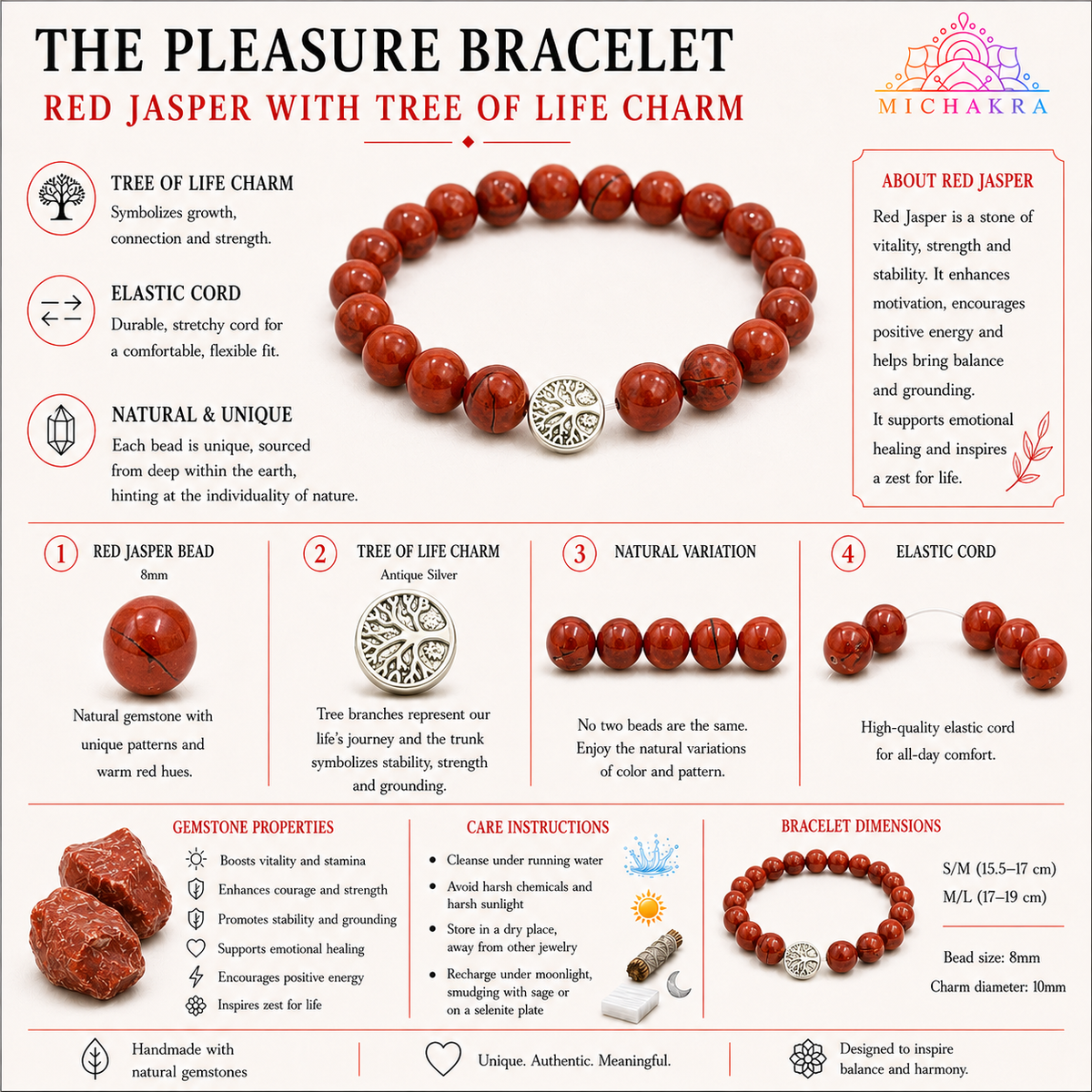 The Pleasure Bracelet - Red Jasper Mi Chakra