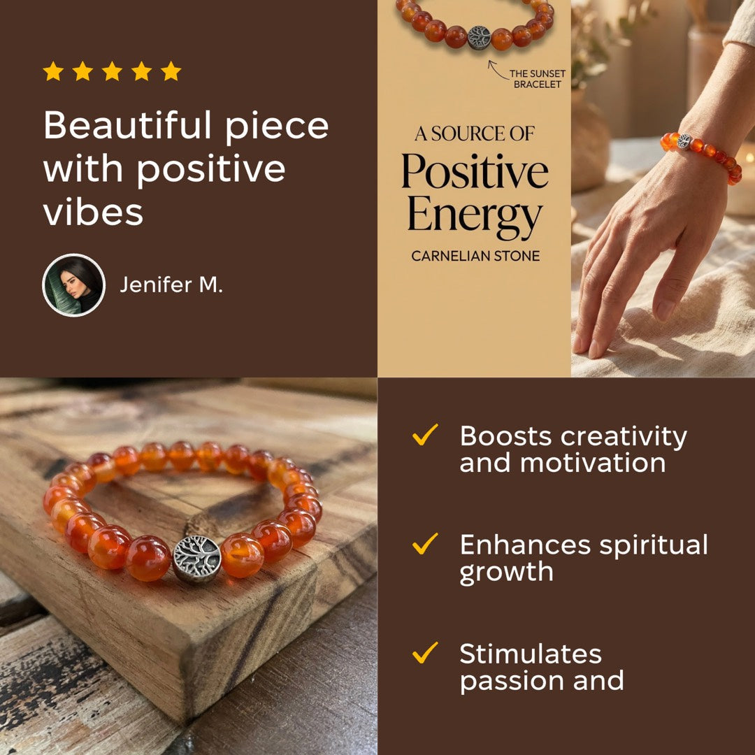 The Sunset Bracelet - Carnelian Mi Chakra