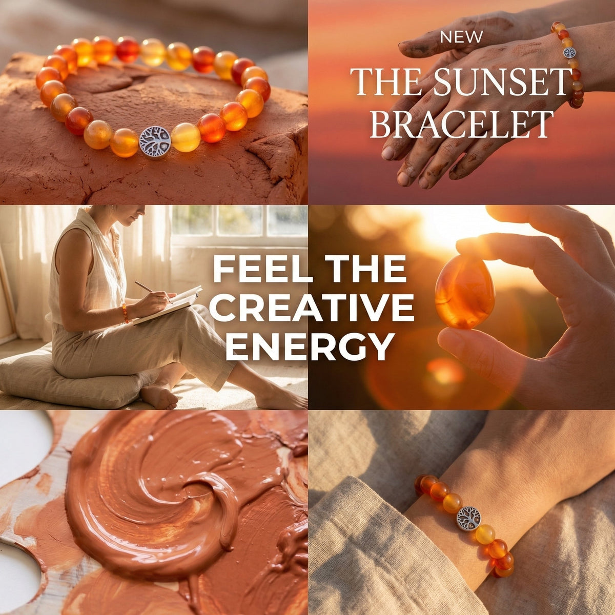 The Sunset Bracelet - Carnelian Mi Chakra