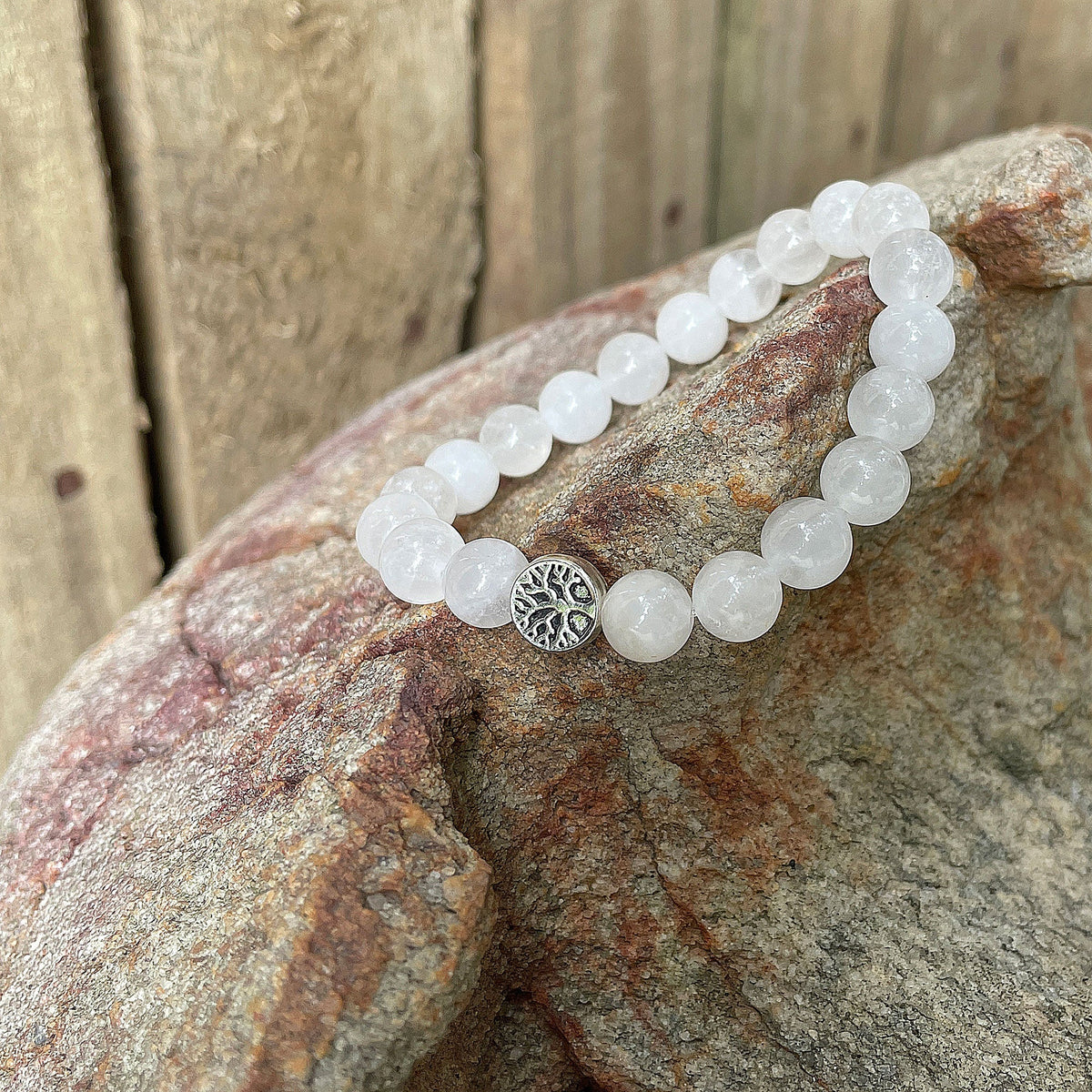 The Wisdom Bracelet - Milky Quartz Mi Chakra