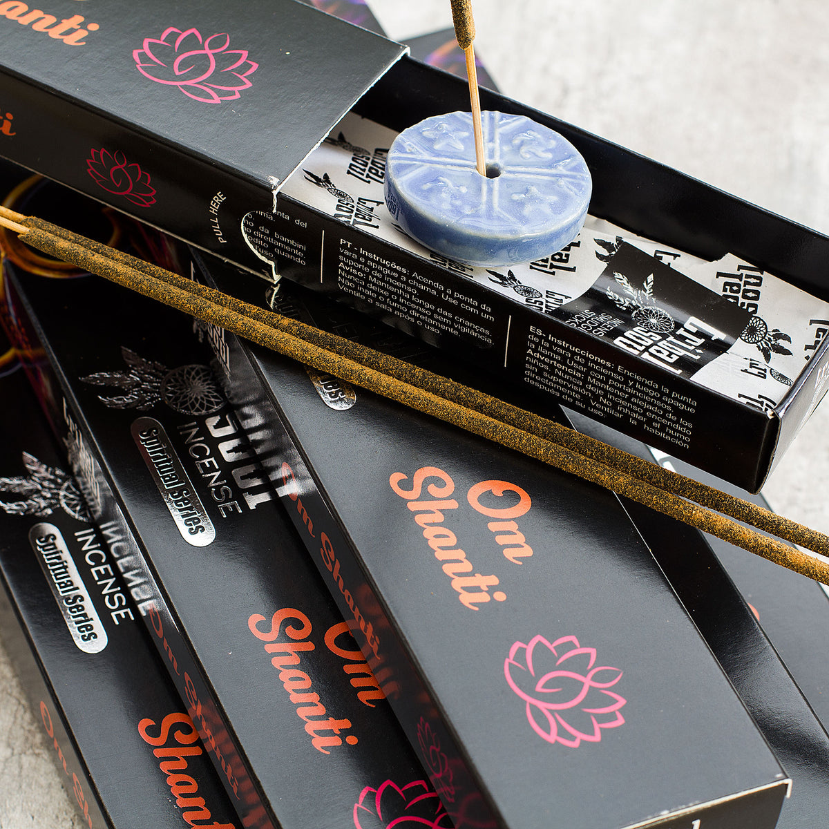 Incense Sticks - &#39;Om Shanti&#39; is the basic version of Shanti Mantra. Shanti Mantra is chanted for invoking peace and is very widely used in Hinduism and religions like Buddhism and Jainism. Usually Shanti Mantra is chanted three times as &#39;Om Shanti, Om Shanti, Om Shanti&#39;. Shanti is chanted thrice as it is chanted for peace in the body, mind and spirit. It is also chanted to make the past, present and future peaceful.