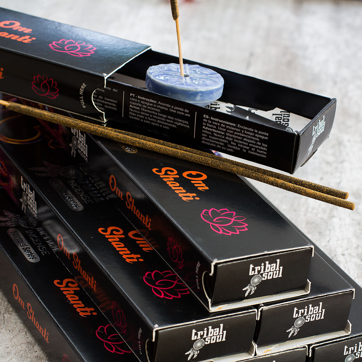 Incense Sticks - &#39;Om Shanti&#39; is the basic version of Shanti Mantra. Shanti Mantra is chanted for invoking peace and is very widely used in Hinduism and religions like Buddhism and Jainism. Usually Shanti Mantra is chanted three times as &#39;Om Shanti, Om Shanti, Om Shanti&#39;. Shanti is chanted thrice as it is chanted for peace in the body, mind and spirit. It is also chanted to make the past, present and future peaceful.