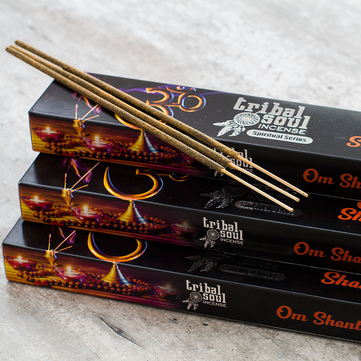 Incense Sticks - &#39;Om Shanti&#39; is the basic version of Shanti Mantra. Shanti Mantra is chanted for invoking peace and is very widely used in Hinduism and religions like Buddhism and Jainism. Usually Shanti Mantra is chanted three times as &#39;Om Shanti, Om Shanti, Om Shanti&#39;. Shanti is chanted thrice as it is chanted for peace in the body, mind and spirit. It is also chanted to make the past, present and future peaceful.