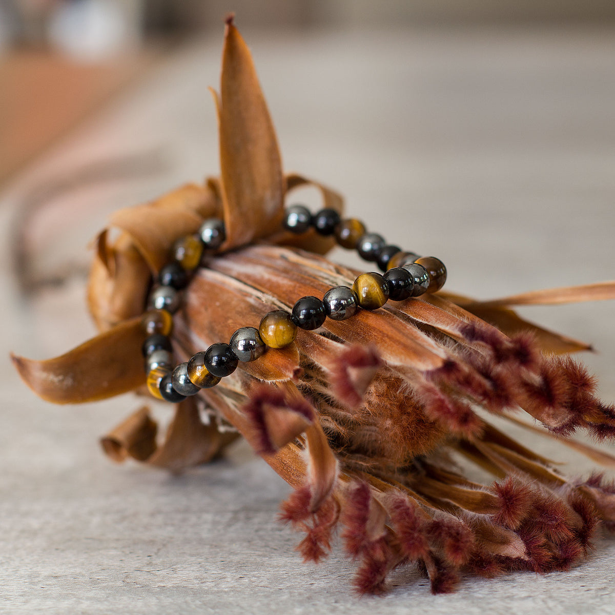 Triple Protection Bracelet Yellow 💛  - 3 of the most powerful crystals combined to create perfection. The Triple Protection Bracelet is one of our most sought after bracelets, boasting some of the most incredible gems around. Tiger’s eye, black Obsidian and Hematite is the powerhouse of beads when combined into one.