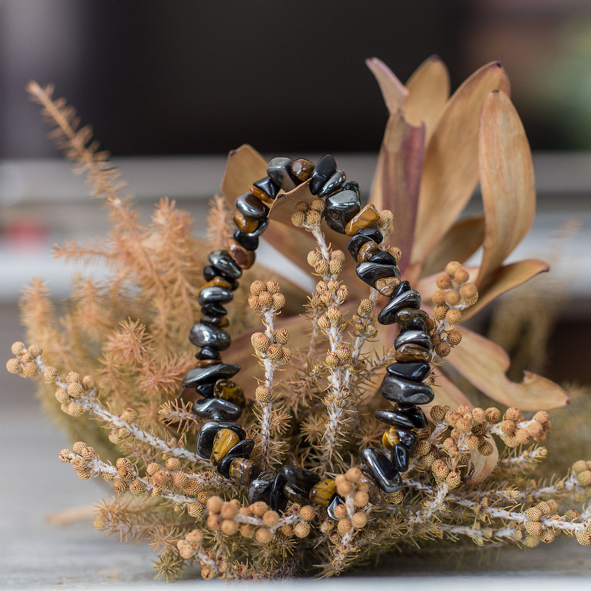 Triple Protection Bracelet Yellow 💛 - 3 of the most powerful crystals combined to create perfection. The Triple Protection Bracelet is one of our most sought after bracelets, boasting some of the most incredible gems around. Tiger’s eye, black Obsidian and Hematite is the powerhouse of beads when combined into one.
💫