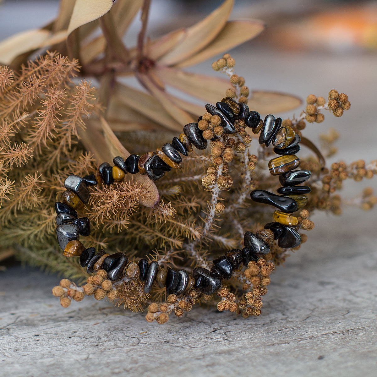 Triple Protection Bracelet Yellow 💛 - 3 of the most powerful crystals combined to create perfection. The Triple Protection Bracelet is one of our most sought after bracelets, boasting some of the most incredible gems around. Tiger’s eye, black Obsidian and Hematite is the powerhouse of beads when combined into one.
💫