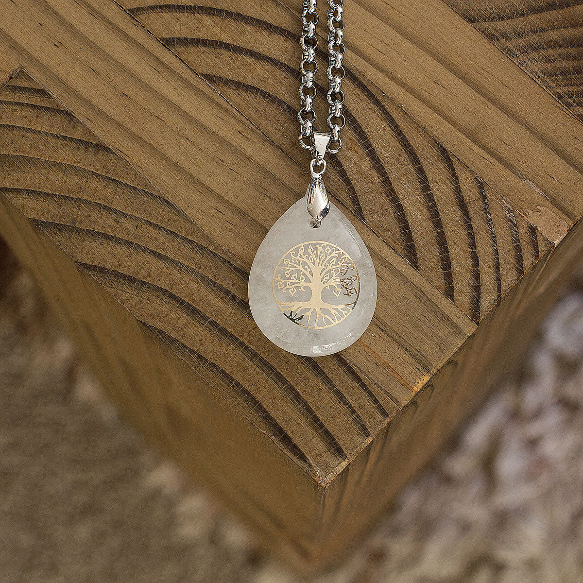 Water Drop Necklace - Clear Quartz Mi Chakra