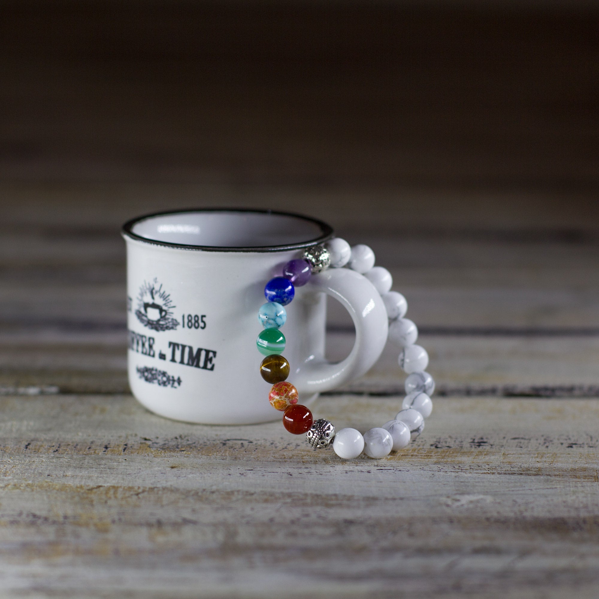 Howlite 7 Chakra Bracelet - Mi Chakra