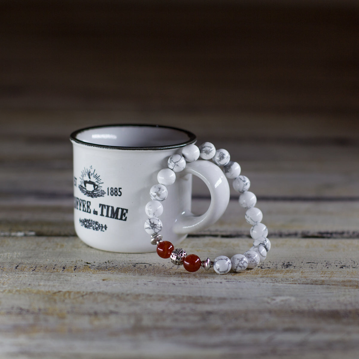 Howlite Warrior Bracelet Mi Chakra