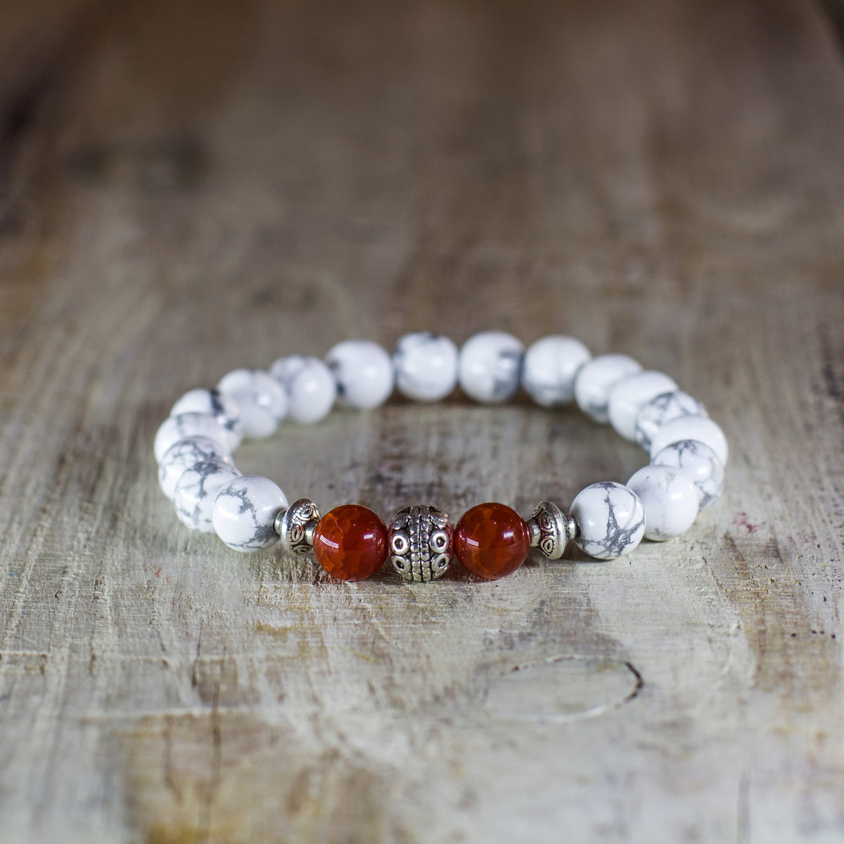 Howlite Warrior Bracelet Mi Chakra