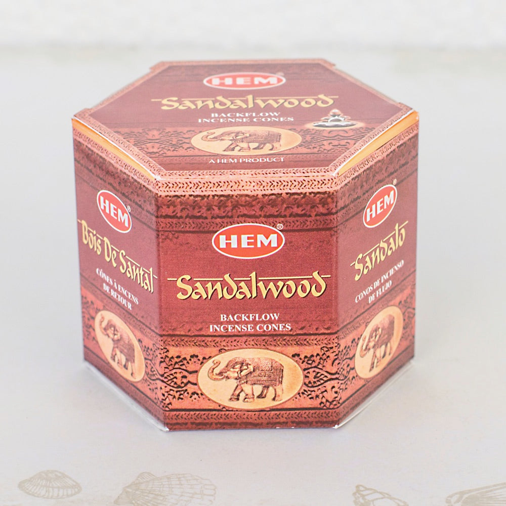 Sandalwood Back-flow Incense Cones Mi Chakra