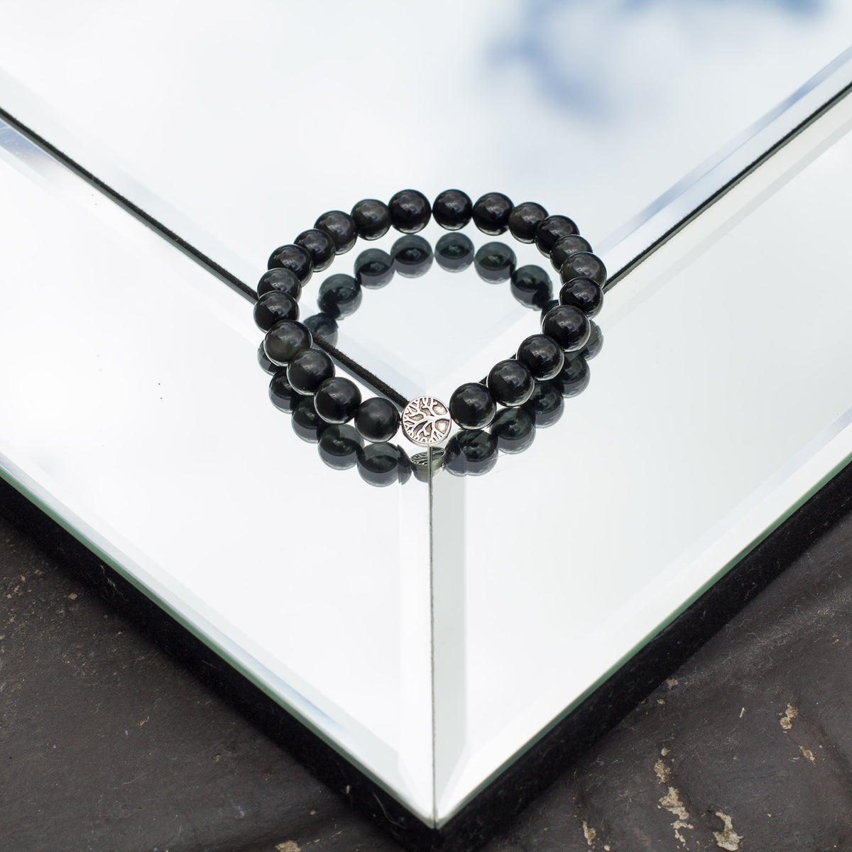 The Power Bracelet -Mi Chakra - Black Obsidian - South Africa