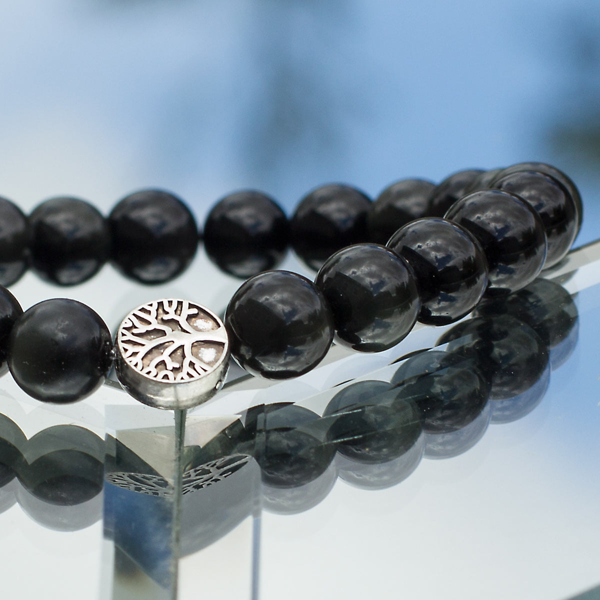 The Power Bracelet -Mi Chakra - Black Obsidian - South Africa