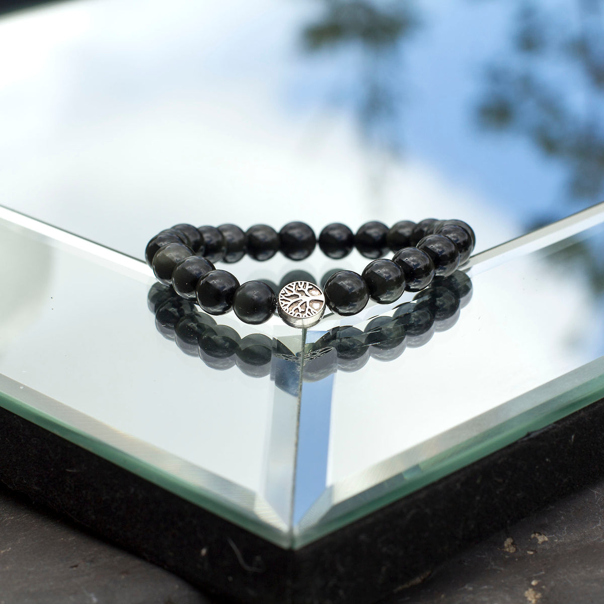 The Power Bracelet -Mi Chakra - Black Obsidian - South Africa