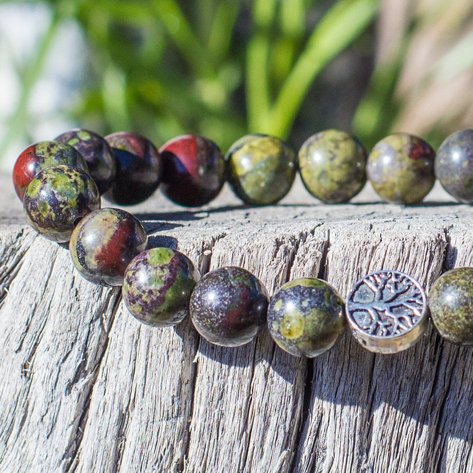 The Dragon Bracelet -Mi Chakra - Dragons Blood Jasper - South Africa
