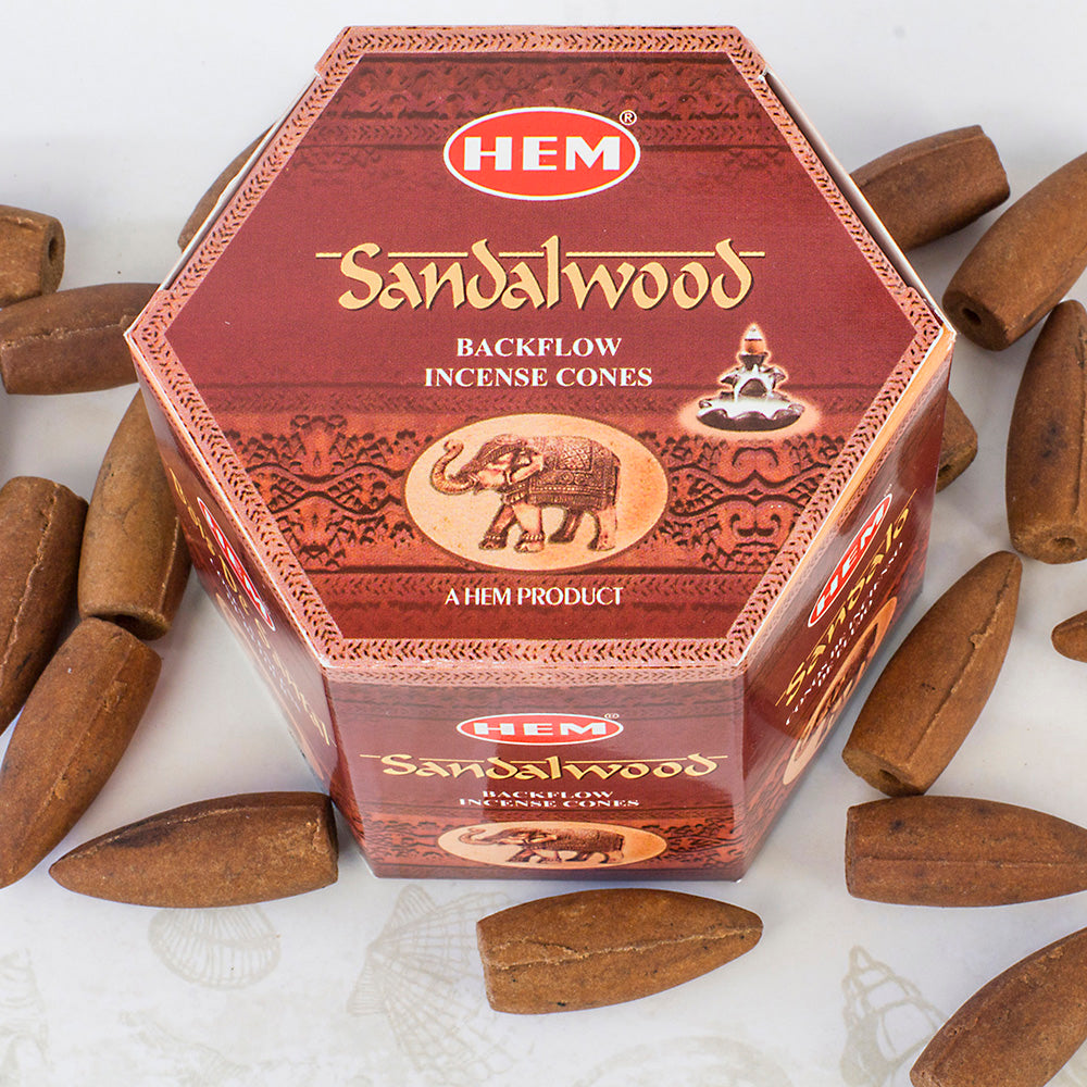 Sandalwood Back-flow Incense Cones Mi Chakra