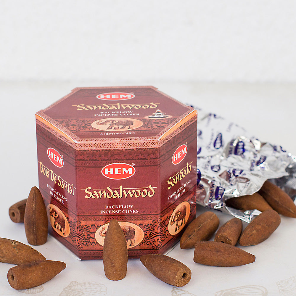 Sandalwood Back-flow Incense Cones Mi Chakra