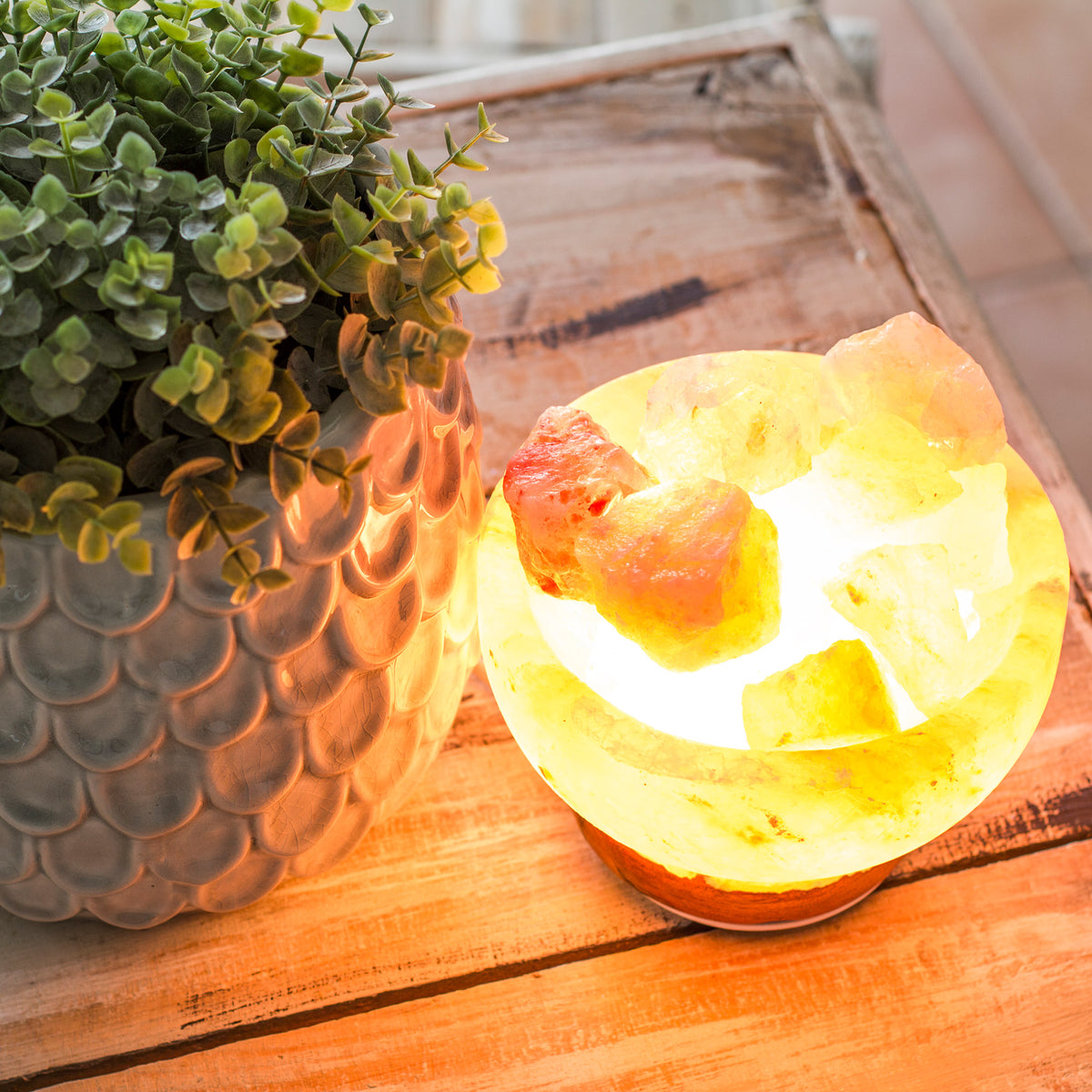 Himalayan Salt Lamp Fire Bowl Mi Chakra