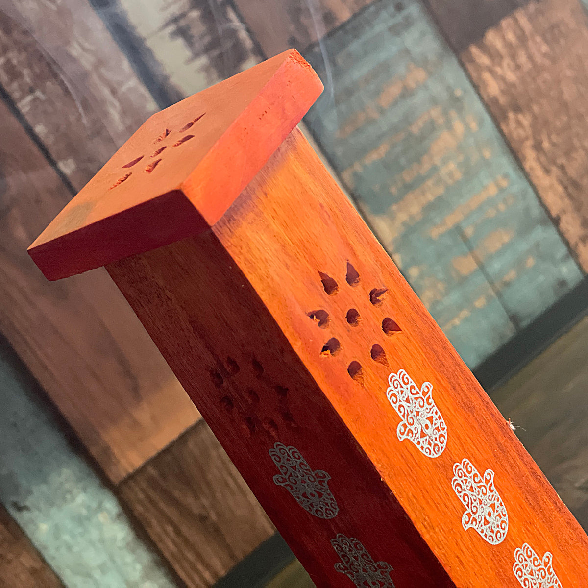 Wooden Incense Holder (Orange) Mi Chakra