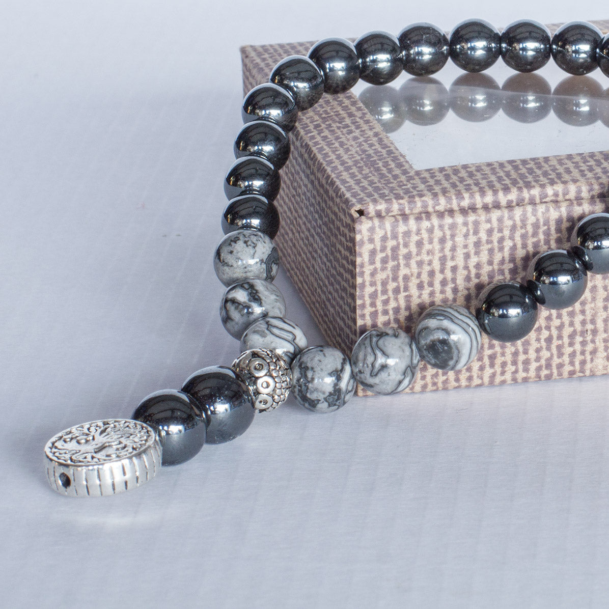 Picasso Worry Beads (Picasso Jasper &amp; Hematite) Mi Chakra