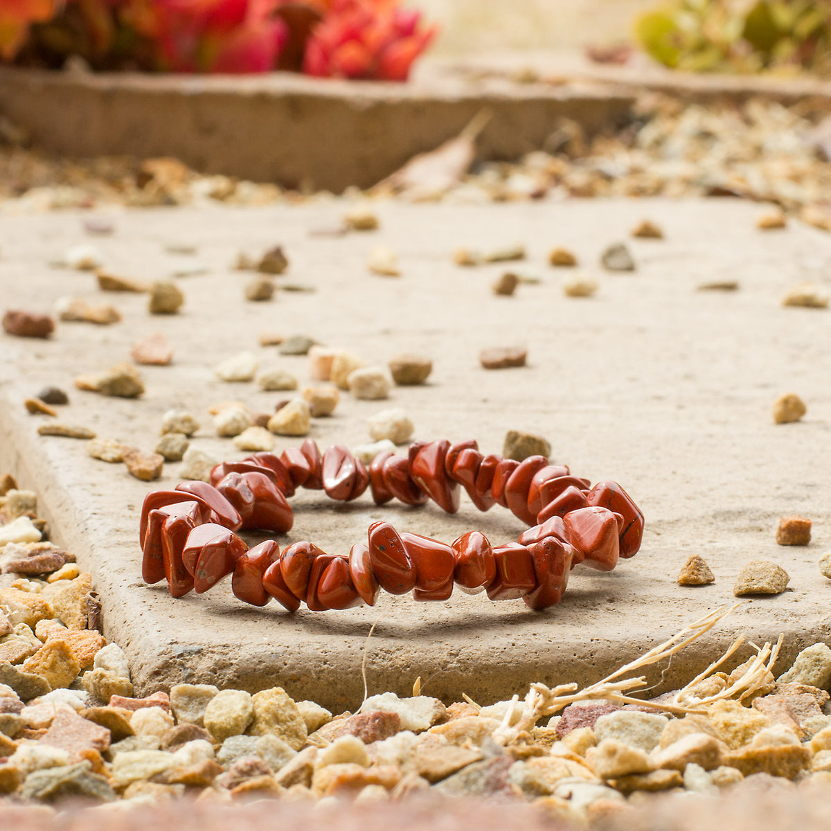 Red Jasper Chip Bracelet Mi Chakra