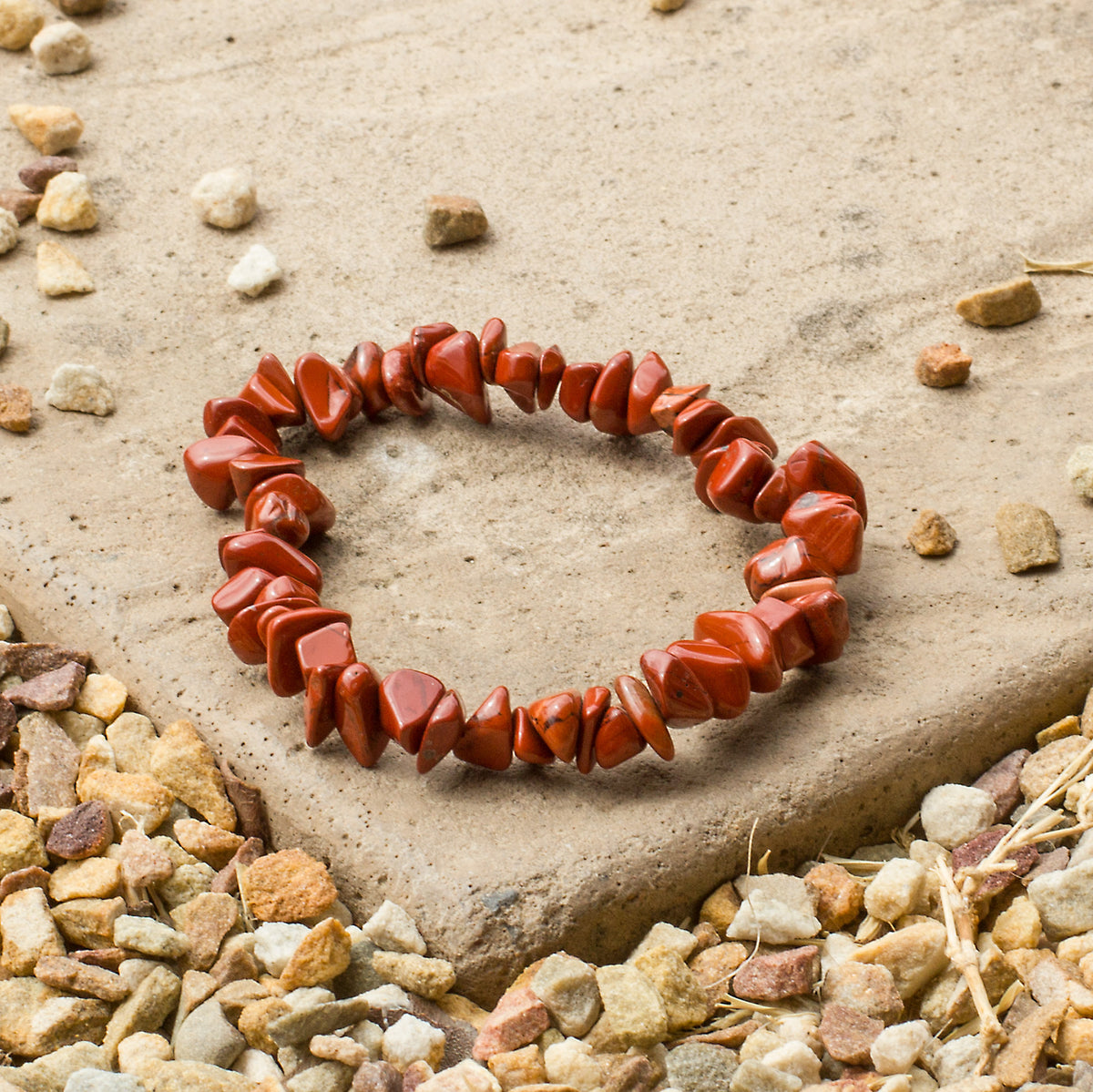 Red Jasper Chip Bracelet Mi Chakra