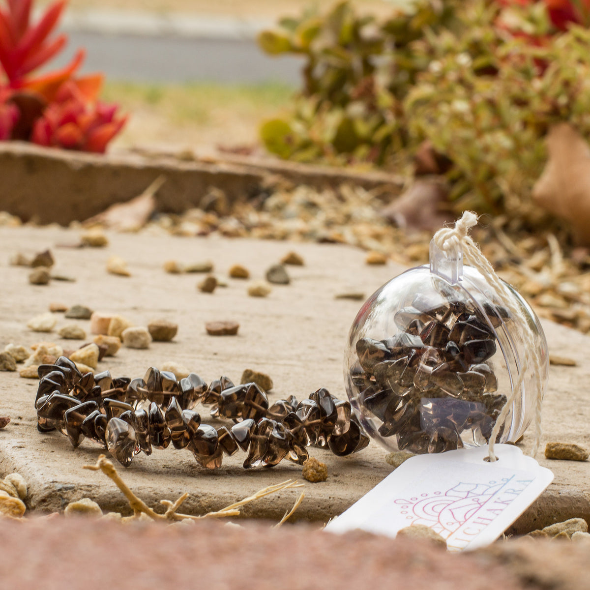 Smokey Quartz Chip Bracelet Mi Chakra