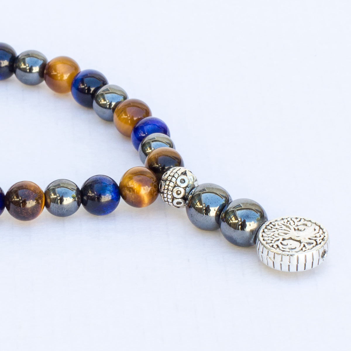 Surrender Worry Beads (Tigers Eye &amp; Hematite) Mi Chakra