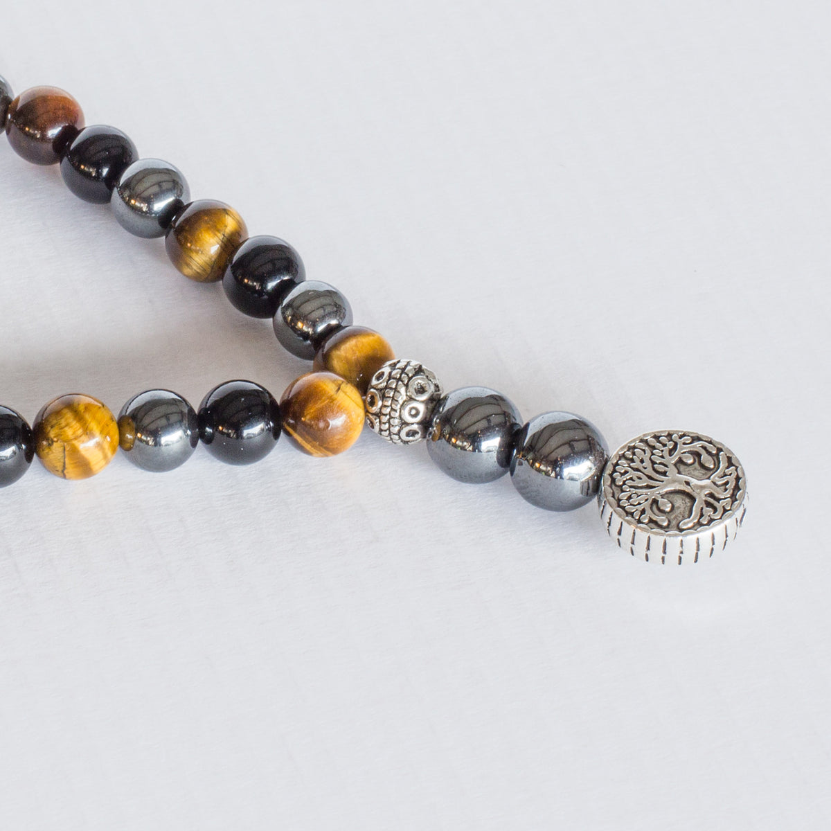 Triple Protection Worry Beads (Tiger’s eye, Hematite &amp; Obsidian) Mi Chakra