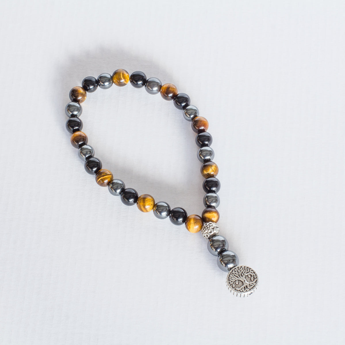 Triple Protection Worry Beads (Tiger’s eye, Hematite &amp; Obsidian) Mi Chakra